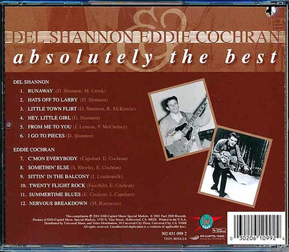 Del Shannon Eddie Cochran Absolutely The Best marked/ltd stock Music CD