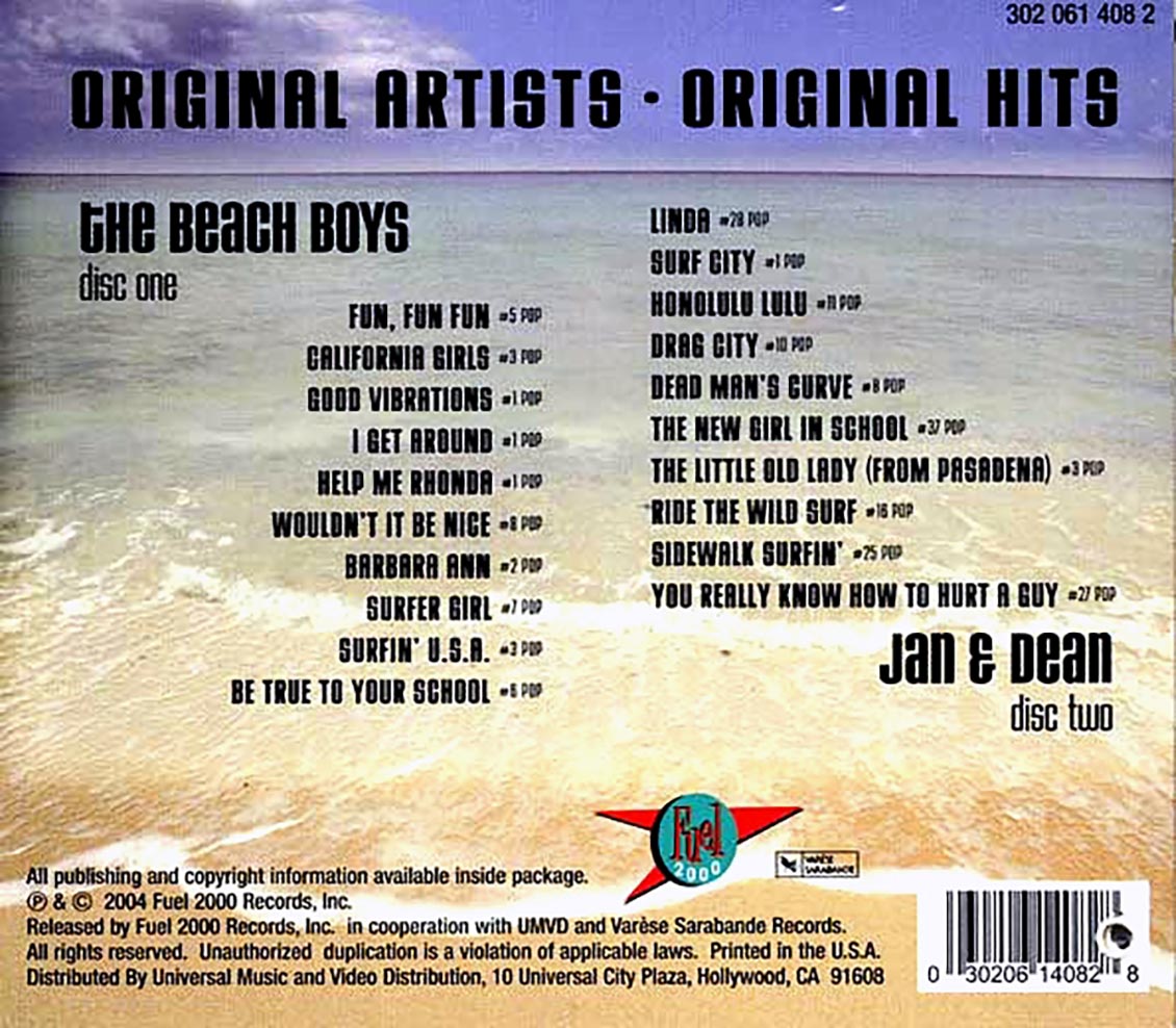 Beach Boys Jan & Dean Beach Boys Greatest Hits + Jan & Dean Greatest Hits 2xCD marked/ltd stock Music CD