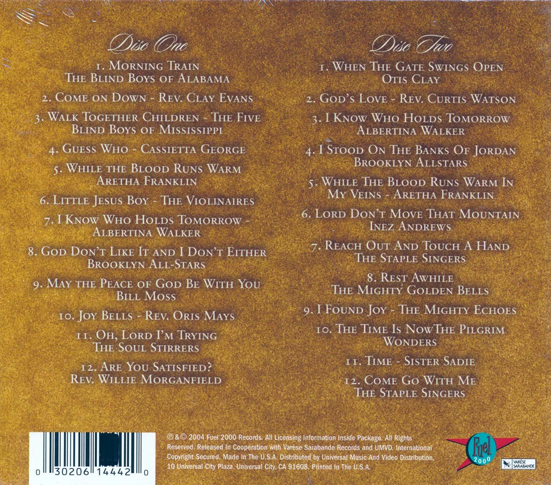 Otis Clay, The Staple Singers, The Soul Stirrers, Bill Moss, The Blind Boys Of Alabama, Etc. - Faith Hope & Glory Gospel Hits (24 tracks) (2xCD) (marked/ltd stock) Music CD