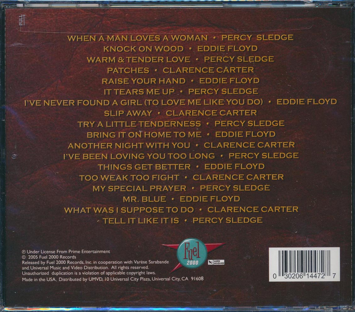 Percy Sledge, Eddie Floyd, Clarence Carter - The Soul Troubadors Music CD
