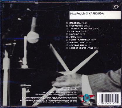 Max Roach - Karbouda (marked/ltd stock) Music CD