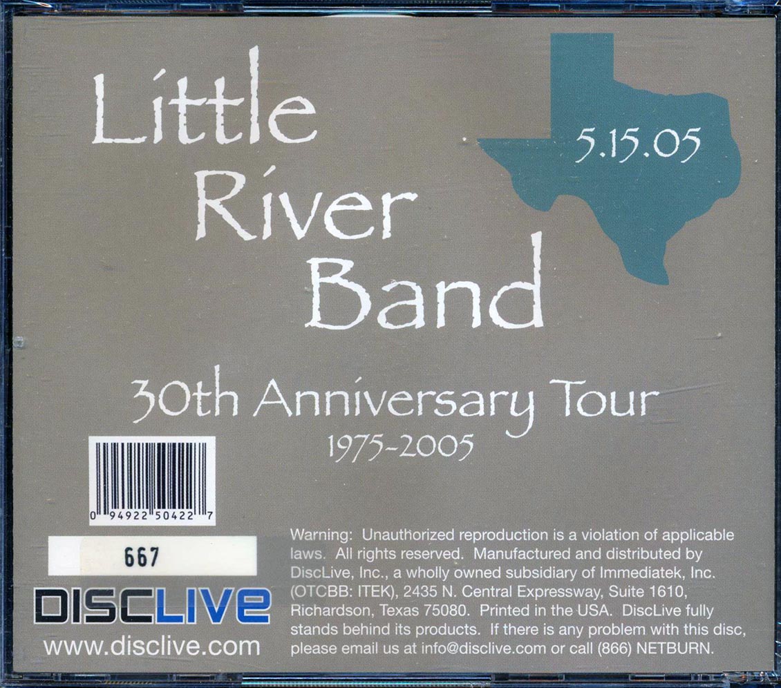 Little River Band - Addison, Texas, May 15, 2005: 30th Anniversary Tour (numbered ltd.ed.) (2xCD) Music CD