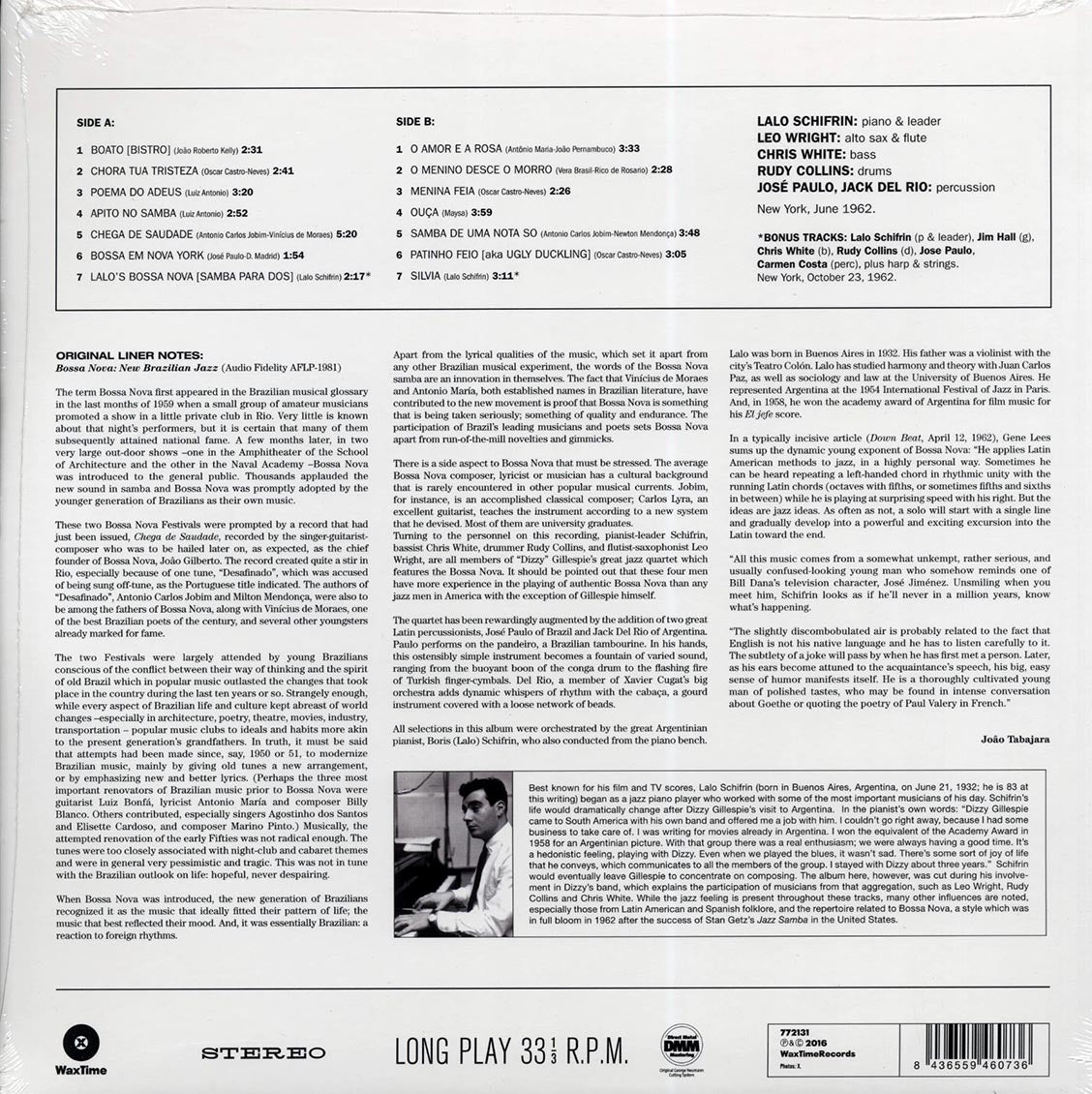 Lalo Schifrin - Bossa Nova: New Brazilian Jazz (+2 bonus tracks) (ltd. ed.) (180g) Vinyl Record