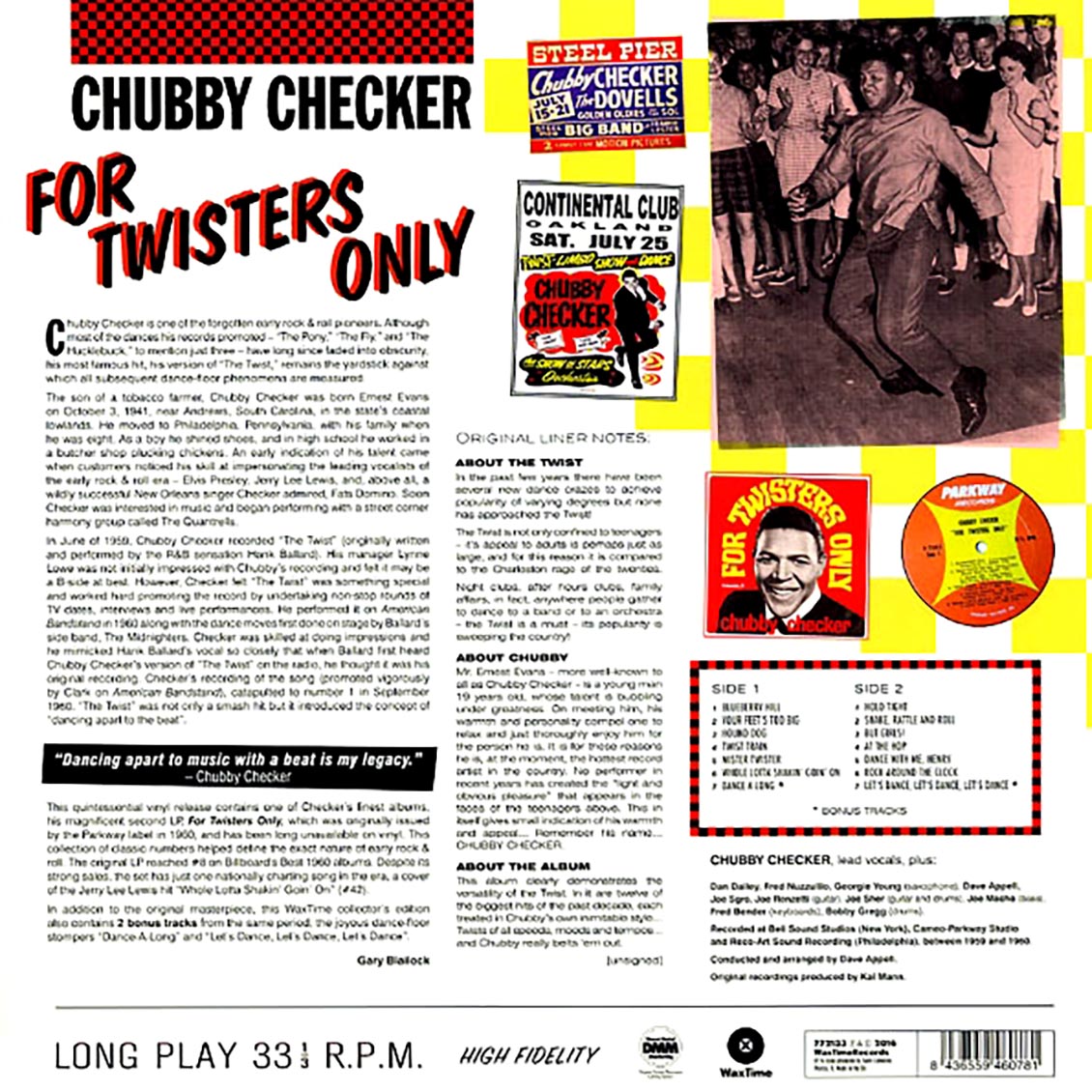 Chubby Checker - For Twisters Only (ltd. ed.) (180g) Vinyl Record