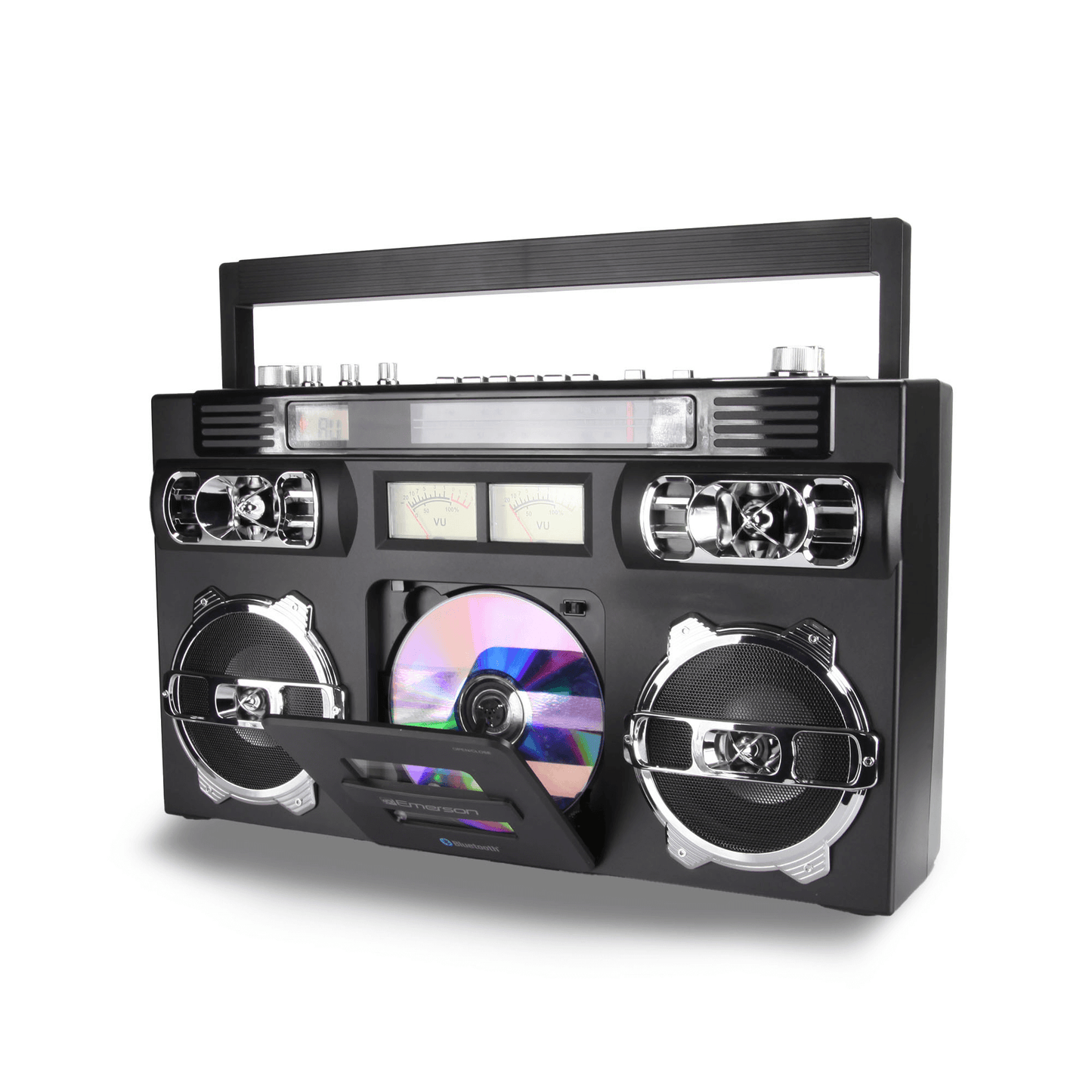 Emerson Retro Portable CD Boombox w Programmable Memory and LED Digital Display