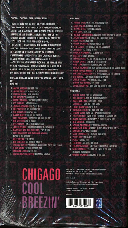 Tyrone Davis, The Artistics, Jackie Wilson, Chuck Jackson, Otis Clay, Etc. - Chicago Cool Breezin: A Windy City Rhythm 'N Soul Compendium 1966-1983 (tall casebound set) (64 tracks) (3xCD) (box set) Music CD