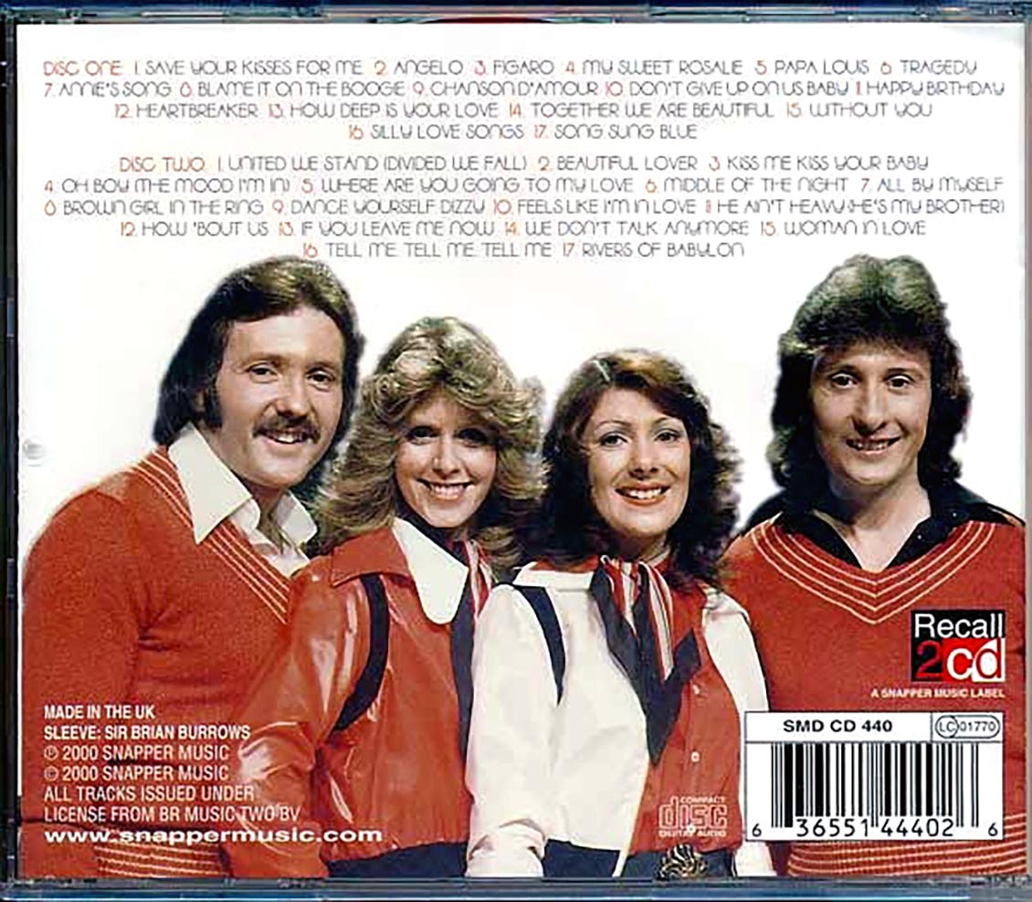Brotherhood Of Man - Hits And Kisses (34 tracks) (2xCD) Music CD