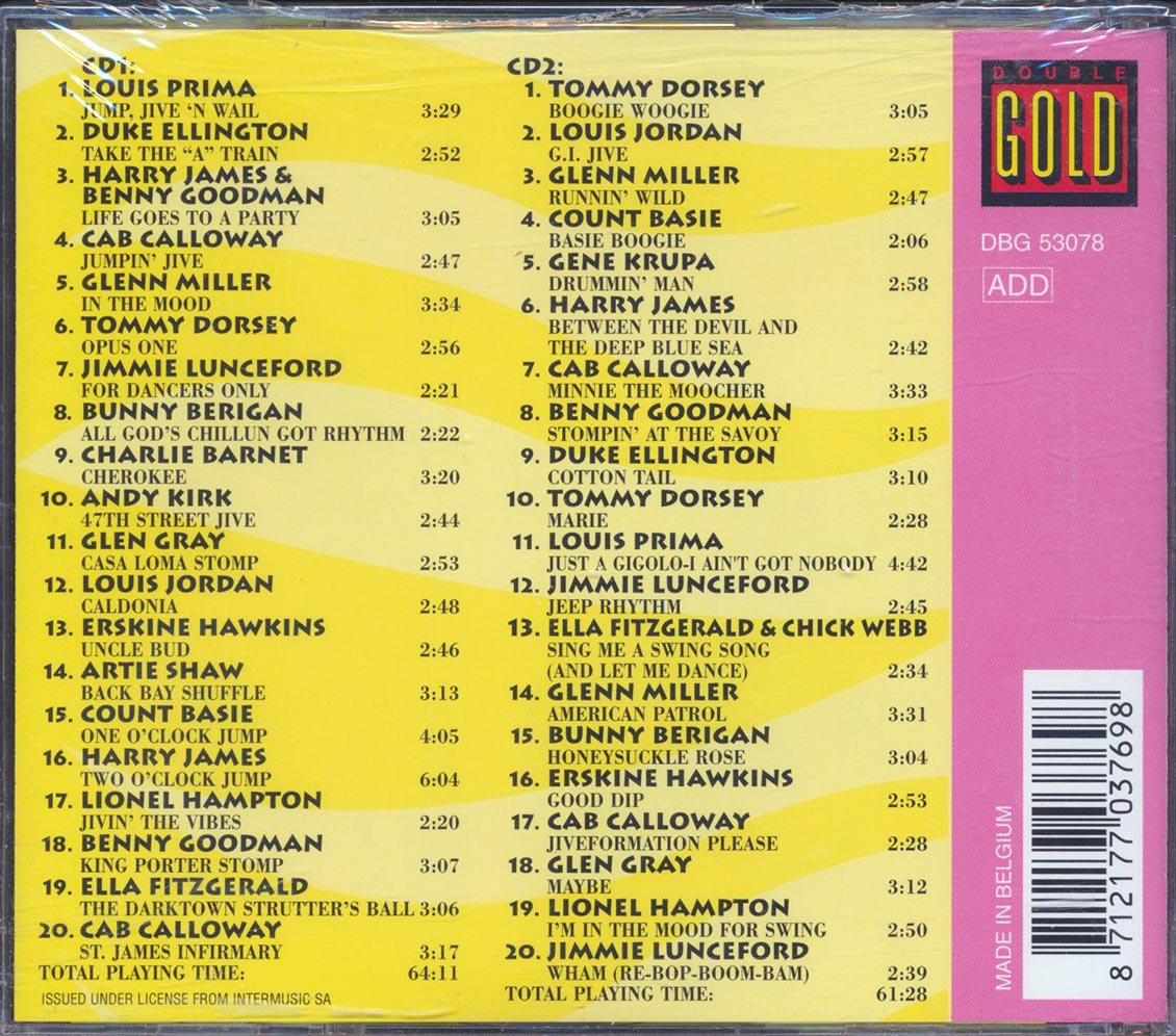 Tommy Dorsey, Duke Ellington, Gene Krupa, Etc. - Jumpin' Jive And Swing Favorites (2xCD) Music CD