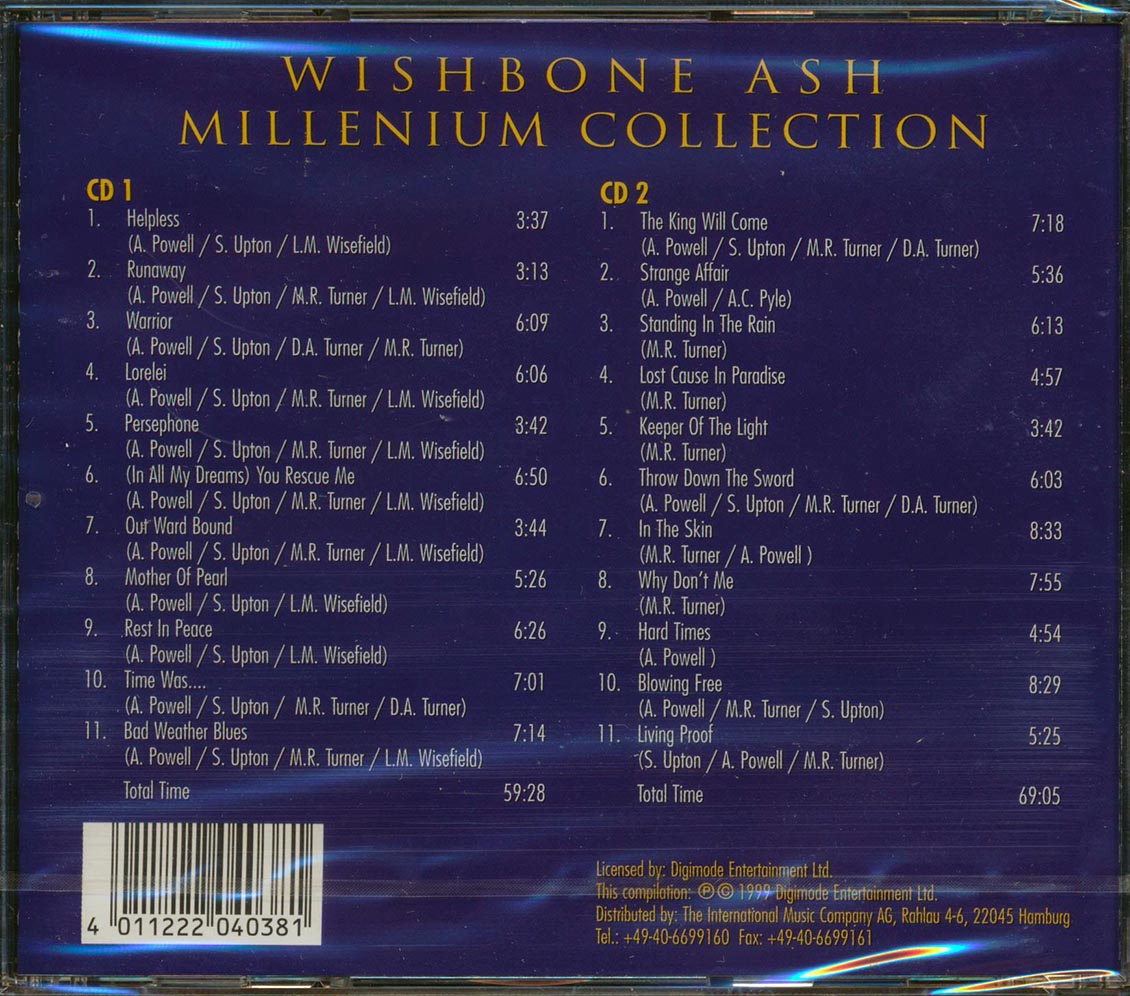 Wishbone Ash - Millennium Collection (22 tracks) (2xCD) Music CD