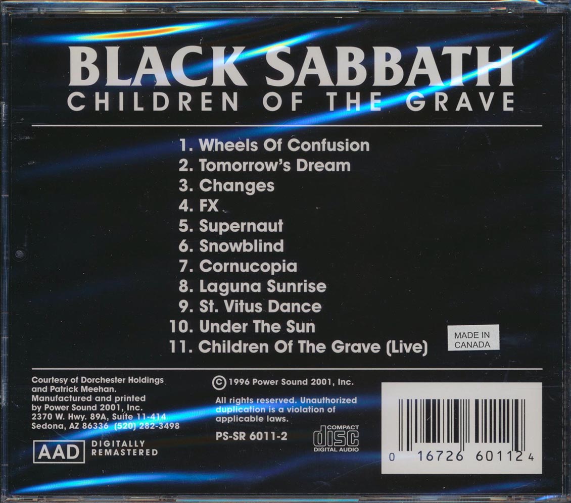 Black Sabbath - Children Of The Grave Music CD