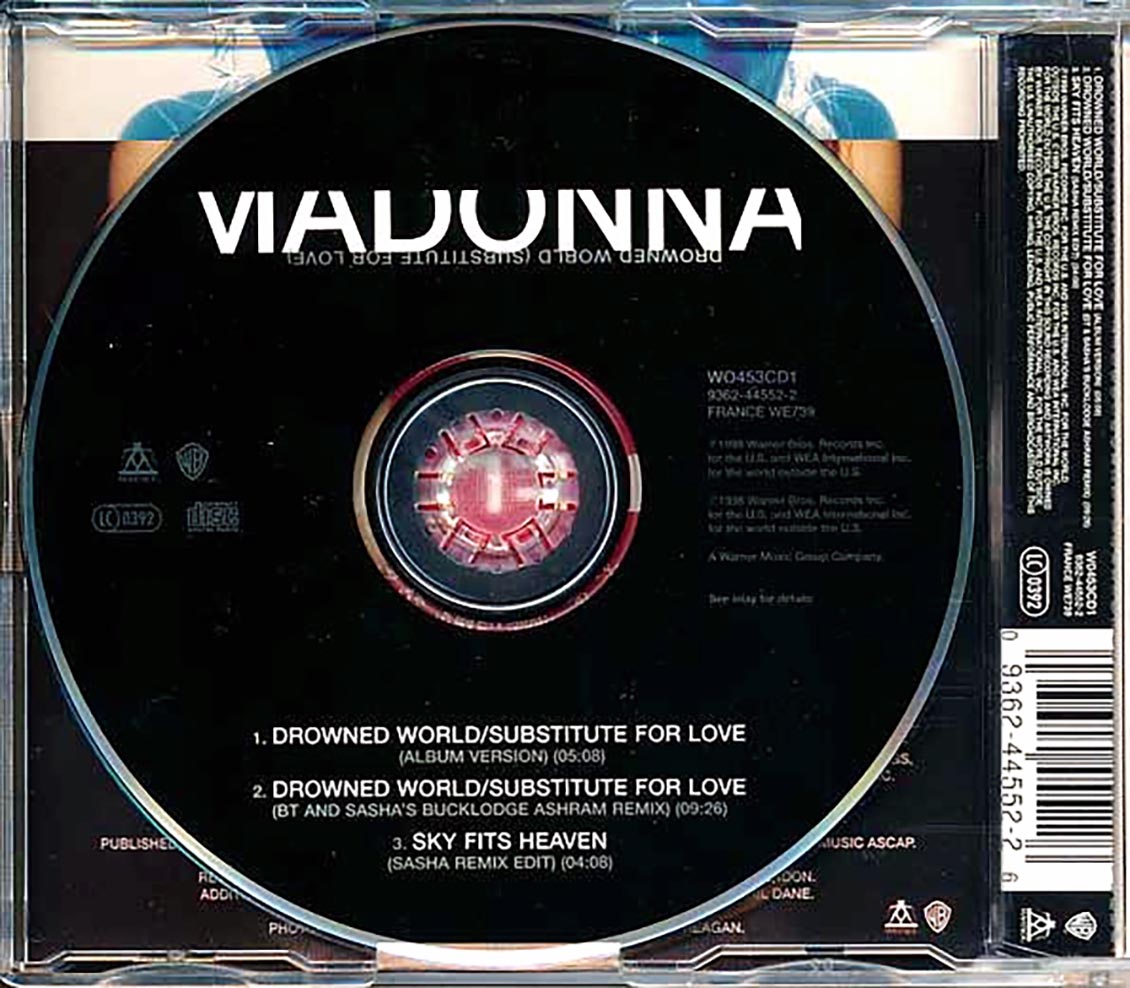 Madonna - Drowned World (Substitute For Love) (3 Track EP) Music CD