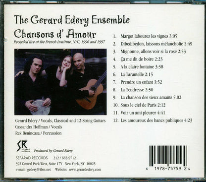 The Gerard Edery Ensemble - Chansons D' Amour Music CD