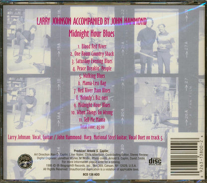 Larry Johnson, John Hammond - Midnight Hour Blues Music CD
