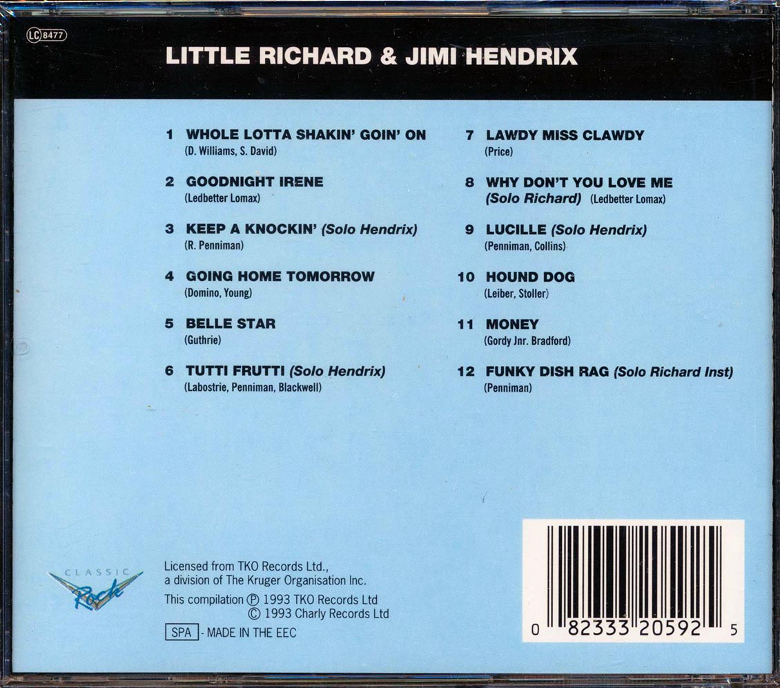 Little Richard Jimi Hendrix Little Richard & Jimi Hendrix Music CD