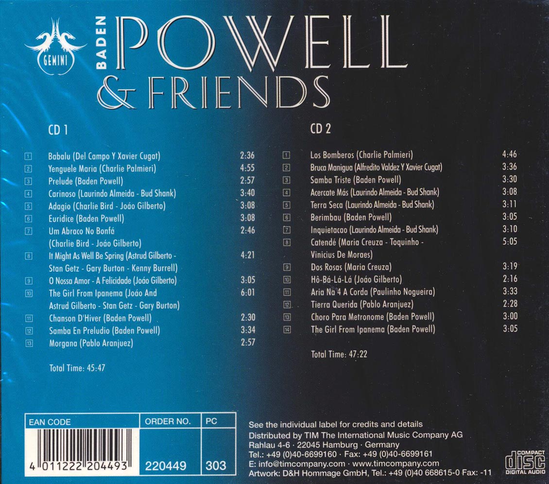 Baden Powell - Baden Powell & Friends (27 tracks) (2xCD) Music CD