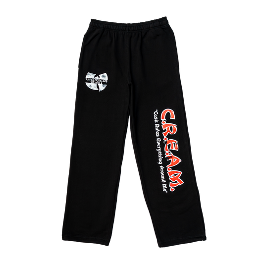 Wu-Tang Clan Officially Licensed C.R.E.A.M. Sweatpants Black