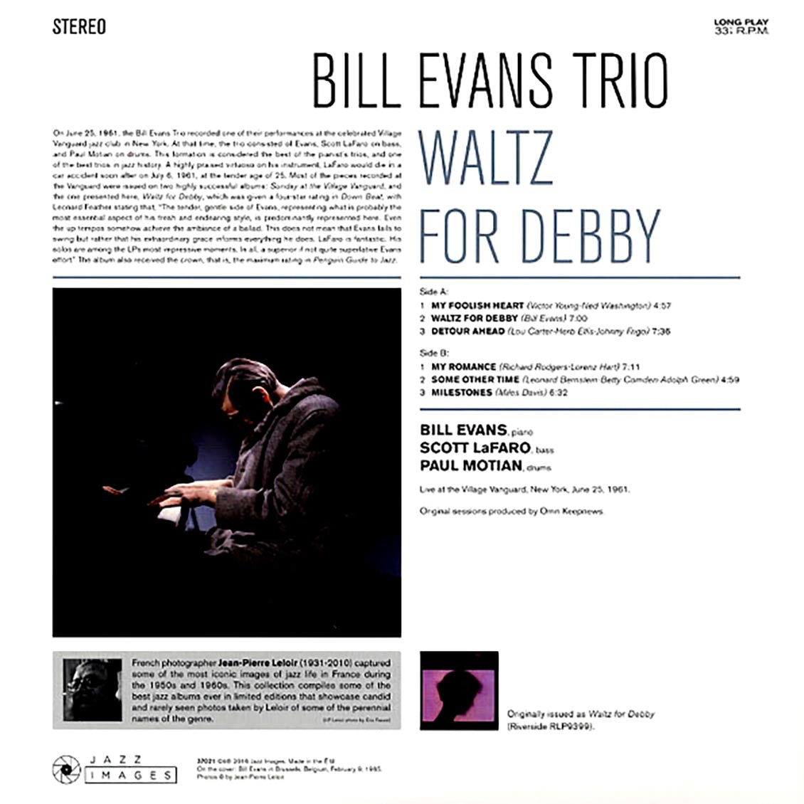 Bill Evans Trio - Waltz For Debby (ltd. ed.) (180g) Vinyl Record
