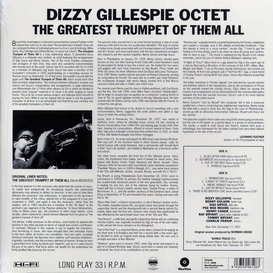 Dizzy Gillespie Octet - The Greatest Trumpet Of Them All (ltd. ed.) (180g) (remastered) Vinyl Record