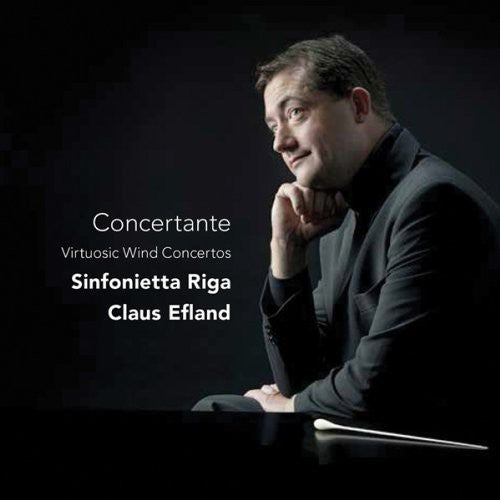 the album cover for Claus Efland - Concertante: Virtuosic Wind Concertos