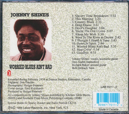 Johnny Shines - Worried Blues Ain't Bad Music CD