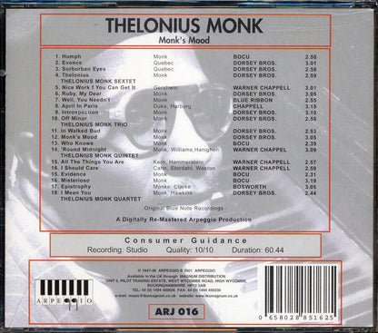 Thelonius Monk, Milk Jackon, Art Blakey - Monks Mood Music CD