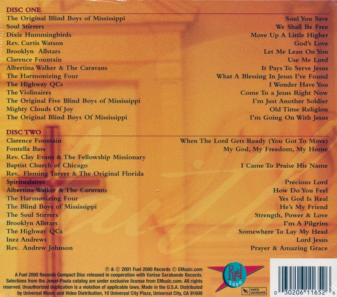 Soul Stirrers The Blind Boys Of Mississippi Dixie Hummingbirds Etc Faith In Our Lord The Best Of Gospel 27 tracks 2xCD marked/ltd stock Music CD