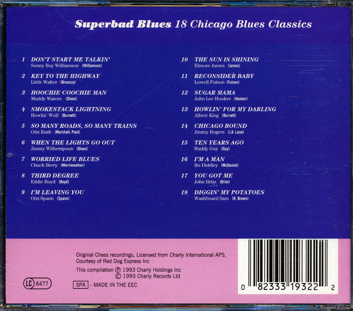 Elmore James, Eddie Boyd, Otis Spann, Etc. - Superbad Blues: 18 Chicago Blues Classics Music CD