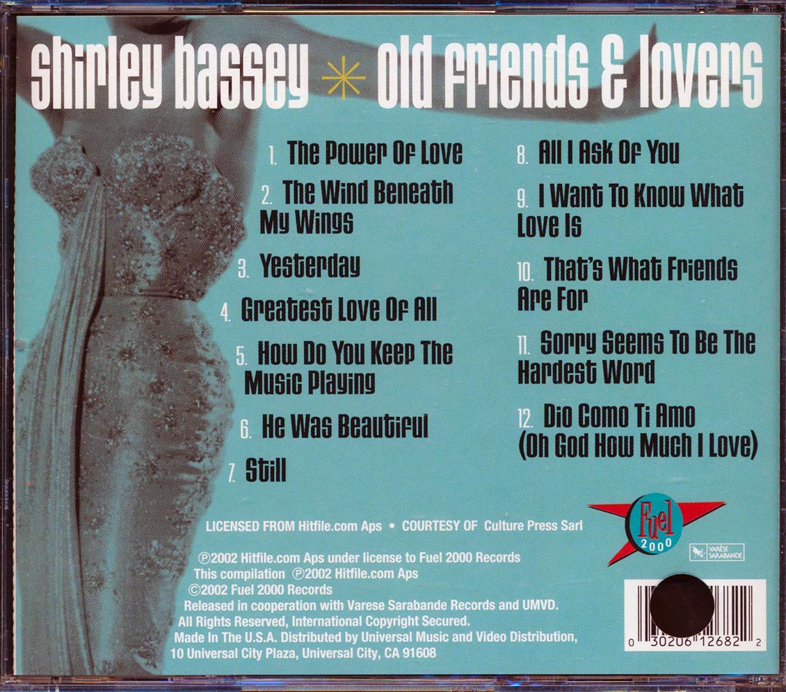 Shirley Bassey - Old Friends And Lovers (marked/ltd stock) Music CD