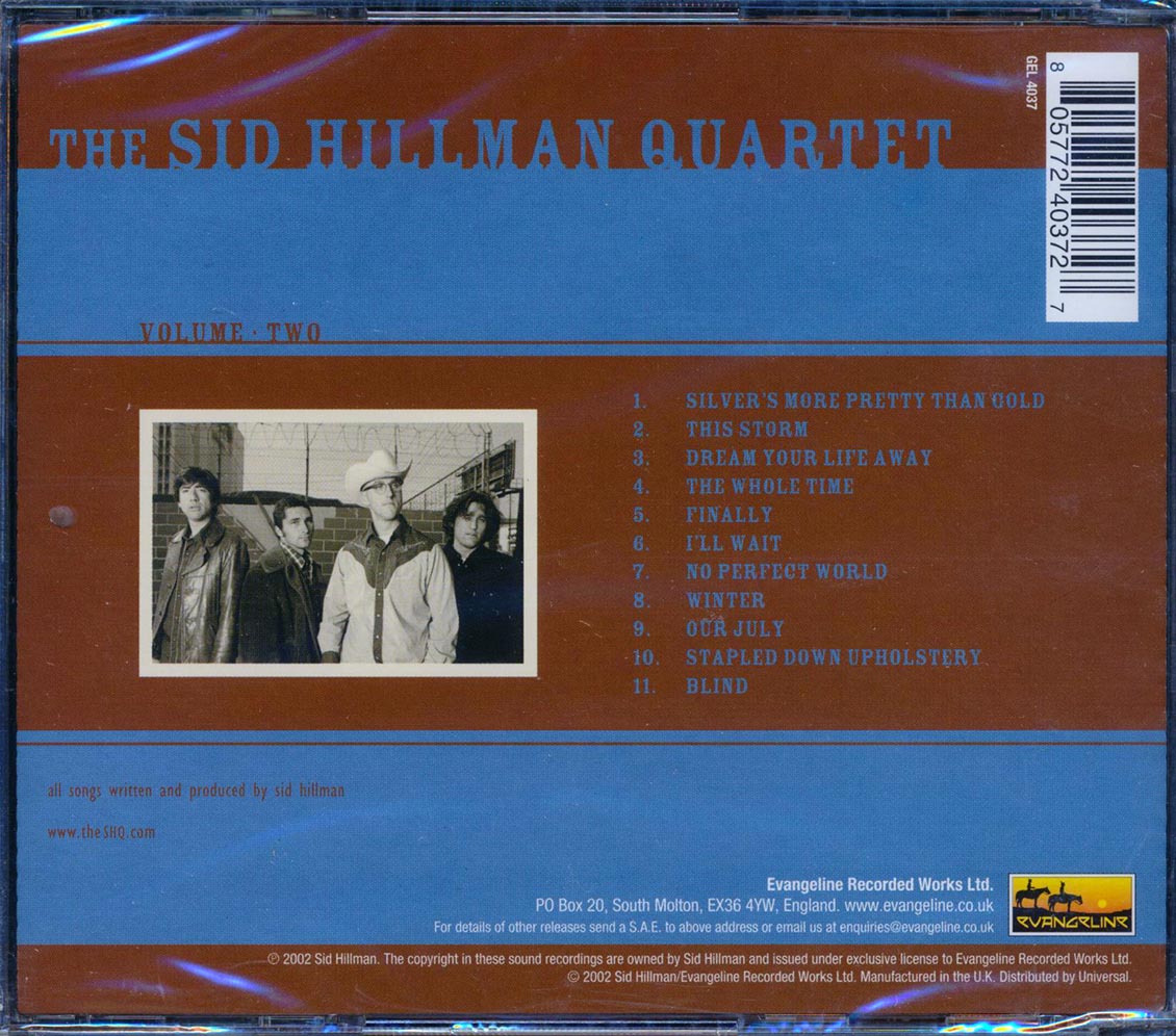 Sid Hillman - Volume 2 Music CD