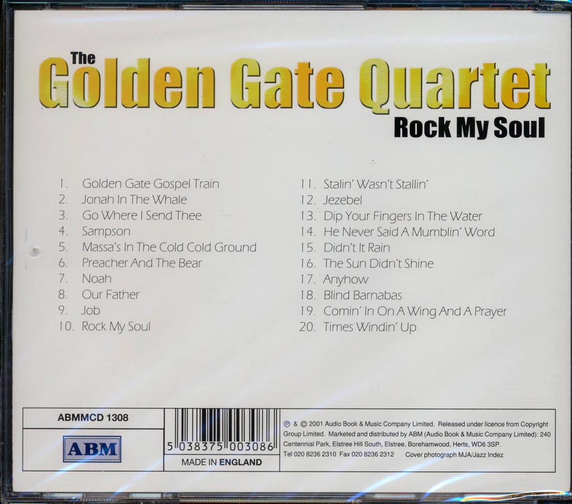 Golden Gate Quartet - Rock My Soul (20 tracks) Music CD