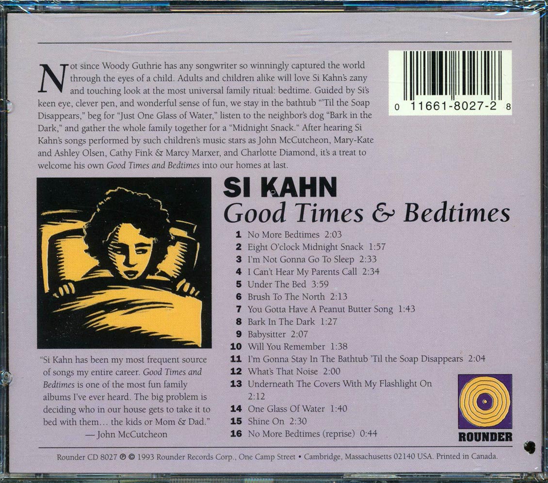Si Kahn Good Times And Bedtimes incl large booklet Music CD