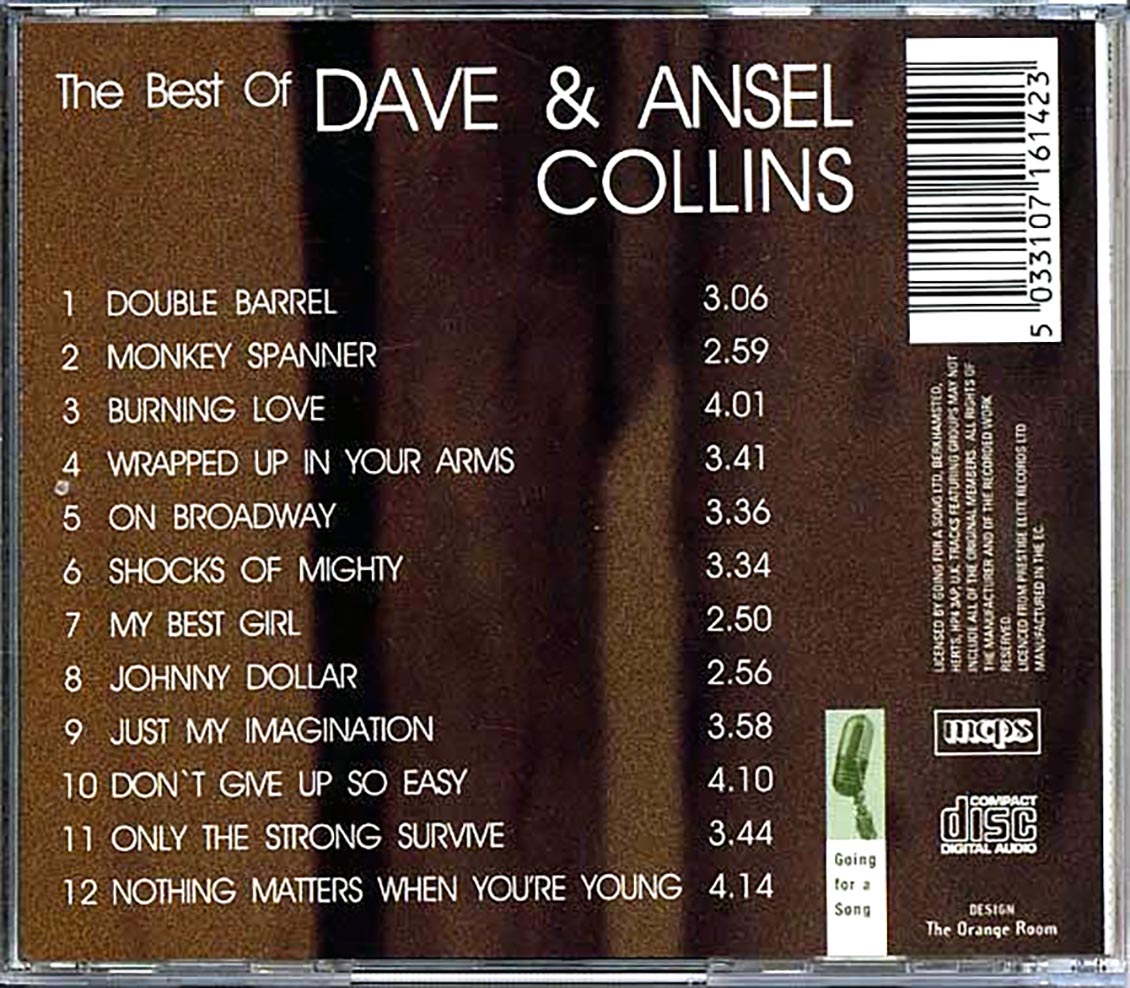Dave & Ansel Collins - The Best Of Dave & Ansel Collins Music CD