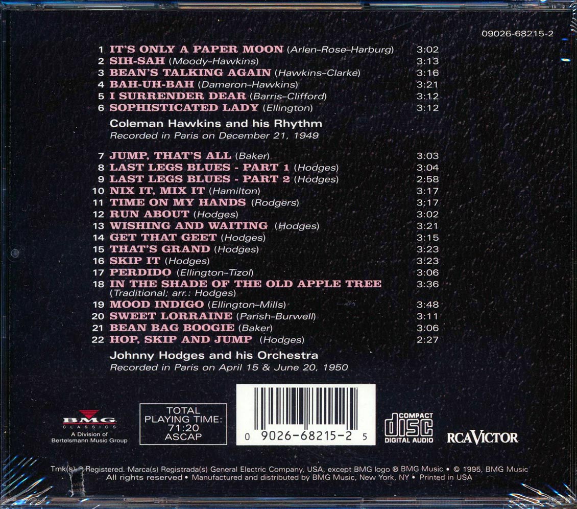 Coleman Hawkins, Johnny Hodges - In Paris (22 tracks) (marked/ltd stock) Music CD