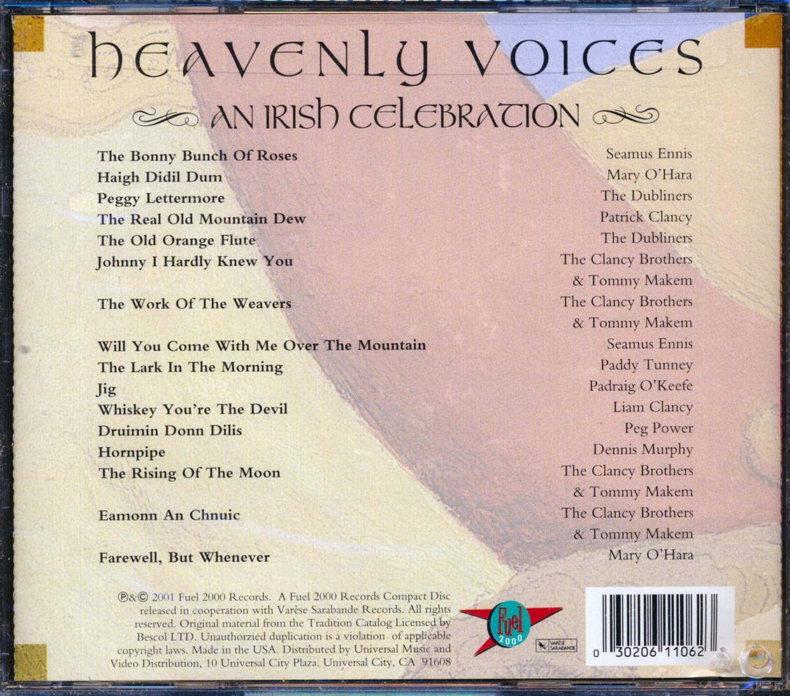 Seamus Ennis, Mary O'Hara, The Dubliners, Etc. - Heavenly Voices: An Irish Celebration (marked/ltd stock) Music CD