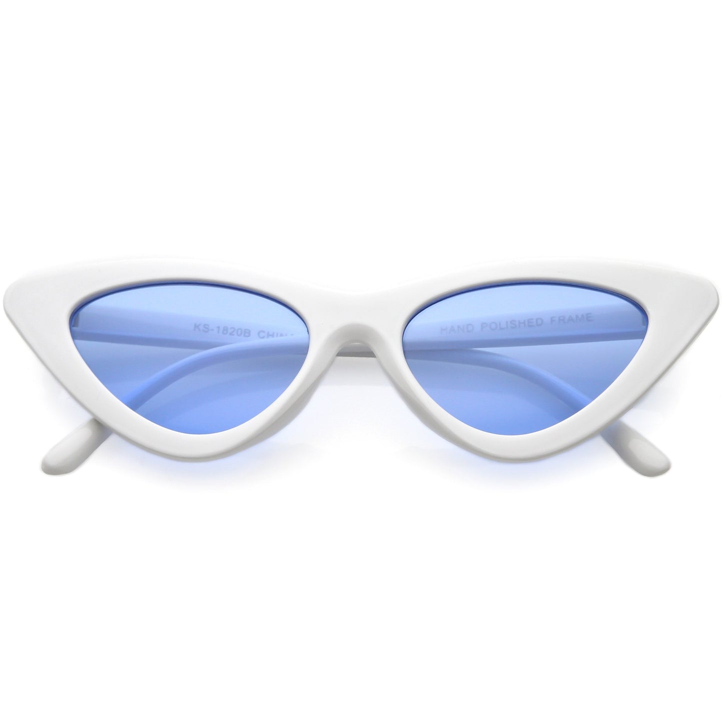 Women's Retro Side Angle Cat Eye Color Lens Sunglasses C510