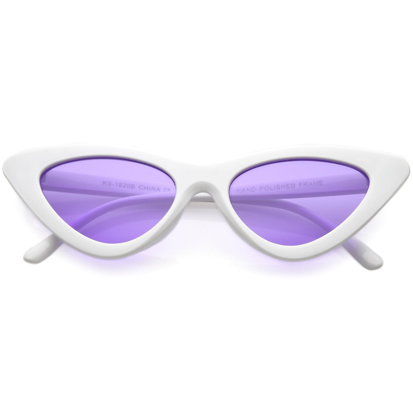 Women's Retro Side Angle Cat Eye Color Lens Sunglasses C510