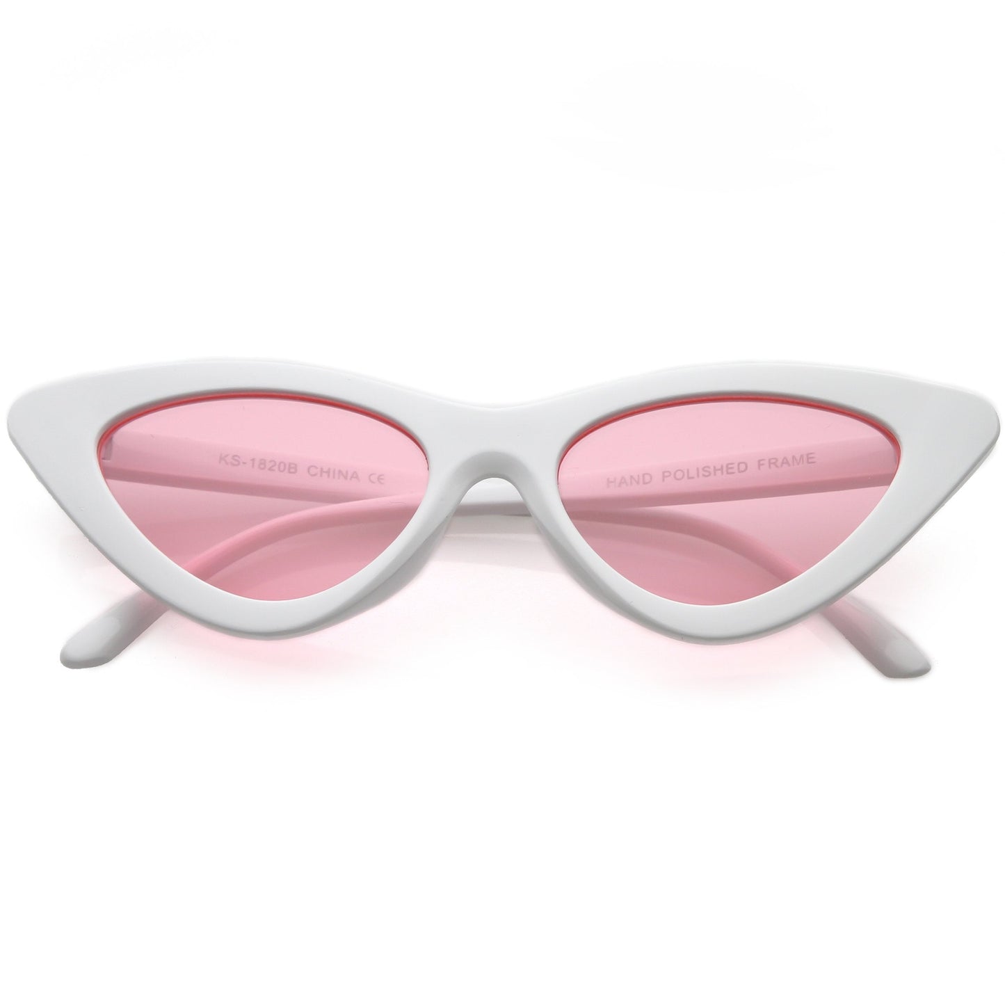 Women's Retro Side Angle Cat Eye Color Lens Sunglasses C510