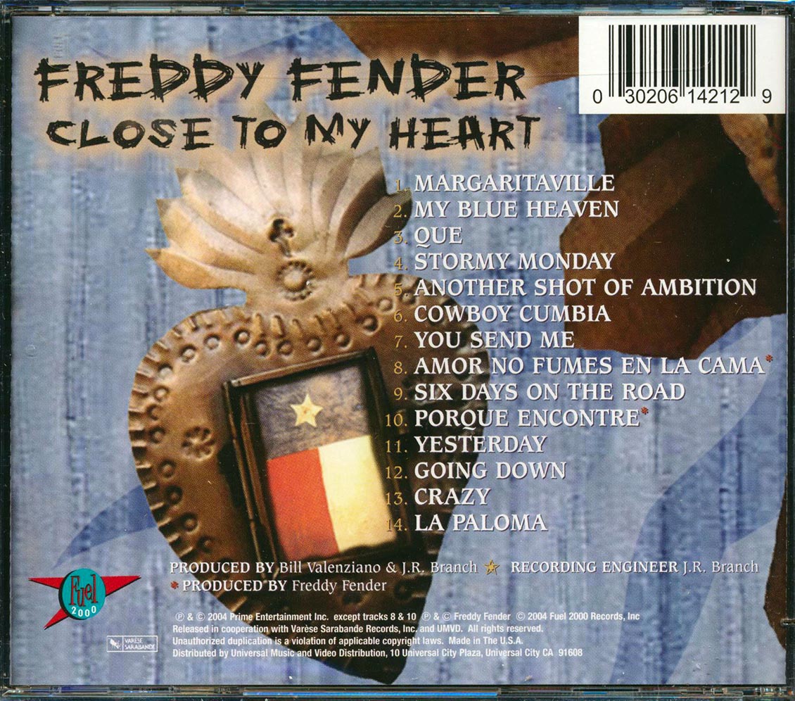 Freddy Fender - Close To My Heart Music CD