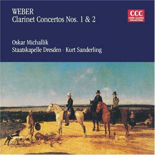 the album cover for Weber - Clarinet Concertos 1 & 2