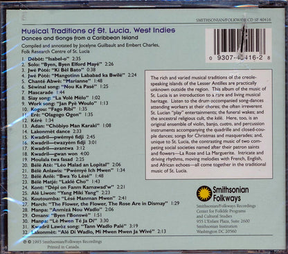 Various Musical Traditions Of St Lucia West Indies Dances And Songs From A Caribbean Island marked/ltd stock Music CD