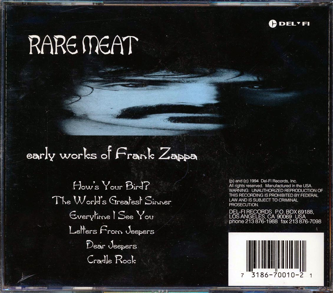 Rare Meat - Early Works Of Frank Zappa Music CD