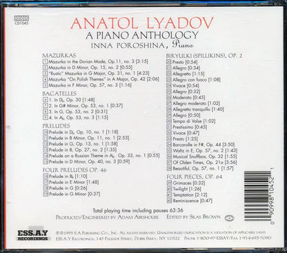 Anatol Lyadov - A Piano Anthology Inna Poroshina Piano Music CD