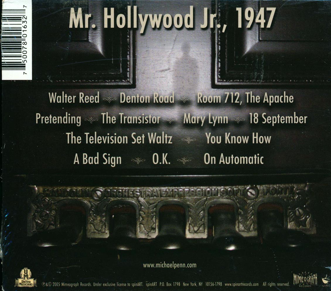 Michael Penn - Mr. Hollywood Jr. 1947 Music CD