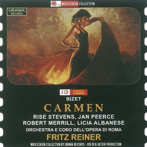 the album cover for Stevens / Peerce / Merrill / Albanese / Reiner - Bizet: Carmen