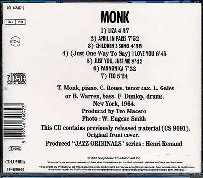Thelonious Monk - Monk Music CD