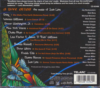 Sting, Venessa Williams, Grover Washington Jr., Chaka Khan, Etc. - A Love Affair: The Music Of Ivan Lins Music CD