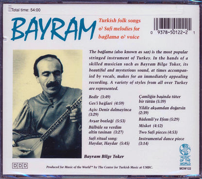 Bayram - Turkish Folk Songs And Sufi Melodies: Bayram Bilge Toker Baglama And Voice Music CD