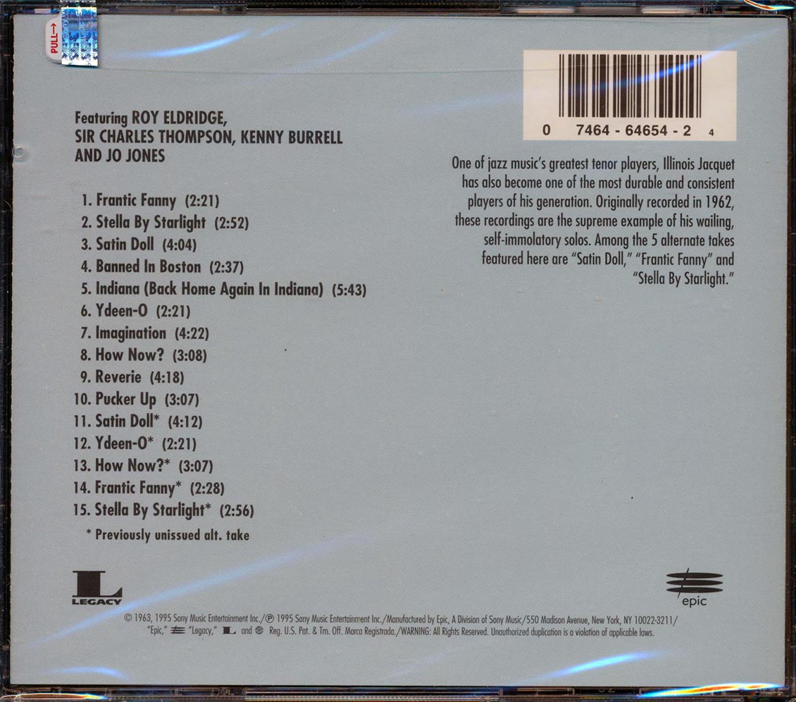 Illinois Jacquet - Illinois Jacquet (incl. large booklet) Music CD