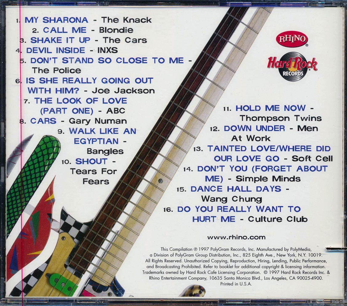 INXS Blondie The Knack The Cars The Bangles Simple Minds Wang Chung Etc Hard Rock Cafe Presents New Wave marked/ltd stock Music CD