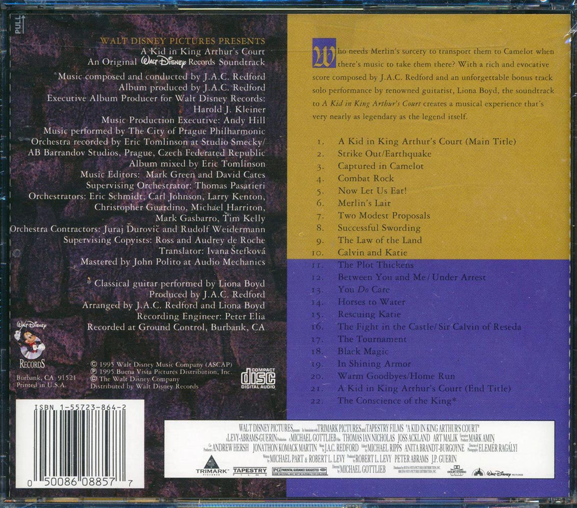 JAC Redford - A Kid In King Arthur's Court Music CD